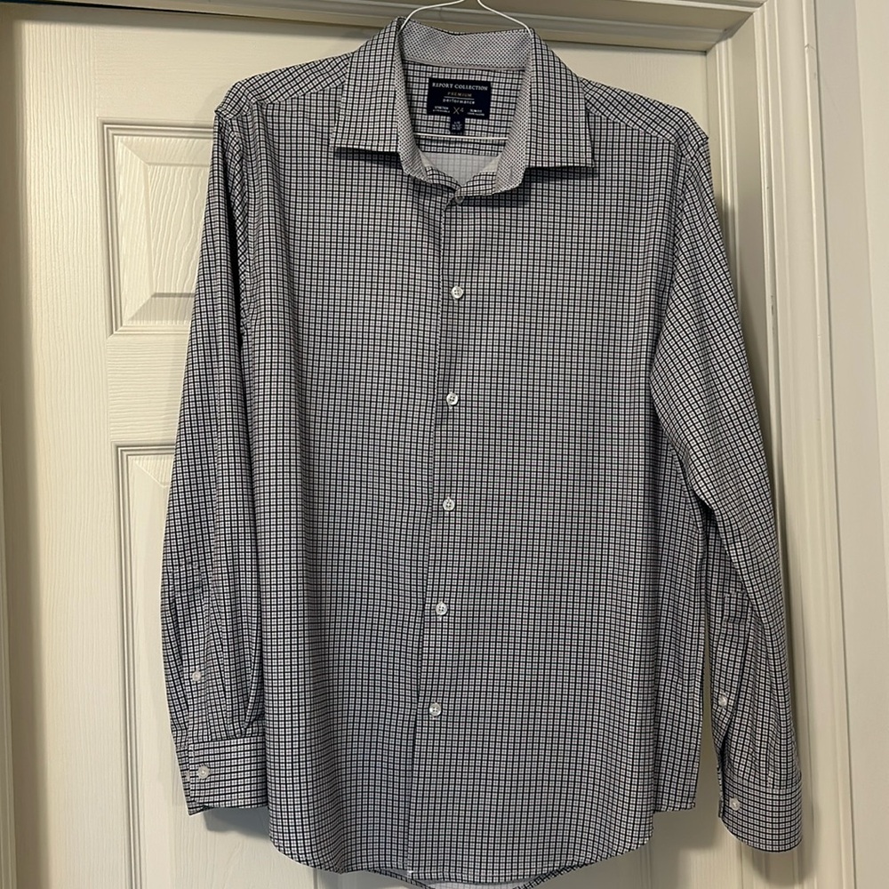 Men’s Report Collection Premium Performance, Large Button Up Shirt, 16.5 34/35
